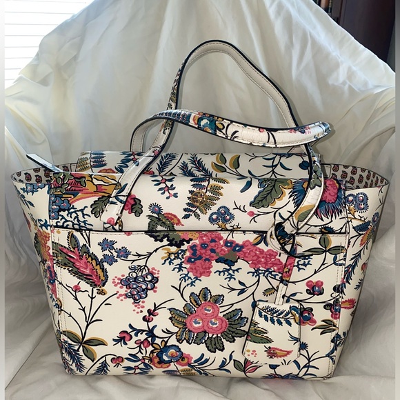 Tory Burch Handbags - Tory Burch Parker Multicolor Floral Tote Bag